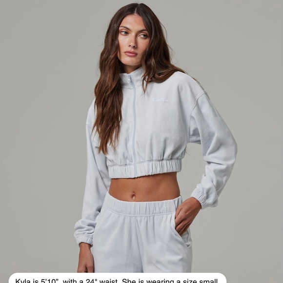 TALENTLESS WOMENS FULL ZIP TERRY CLOTH MOCK NECK - Picture 3 of 10